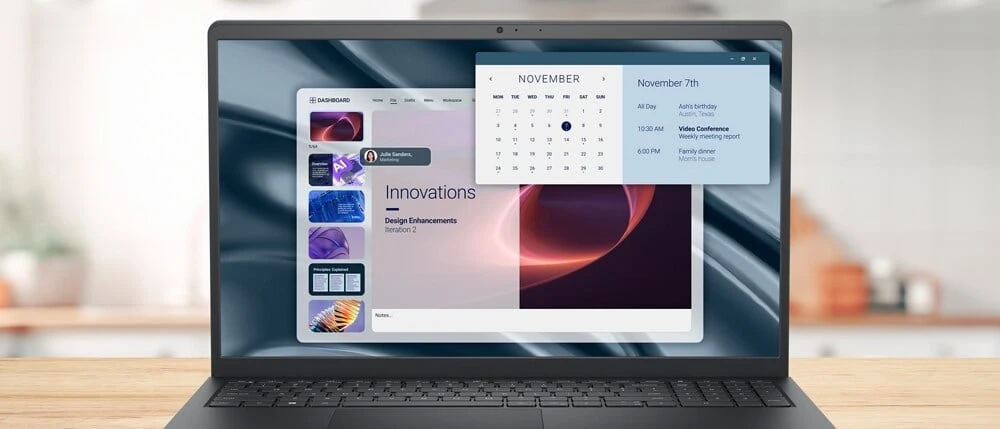 Nešiojamas kompiuteris Dell Pro 15 Essential PV15255 su AMD Ryzen 5 7520U, 8 GB RAM, 512 GB SSD, 15,6