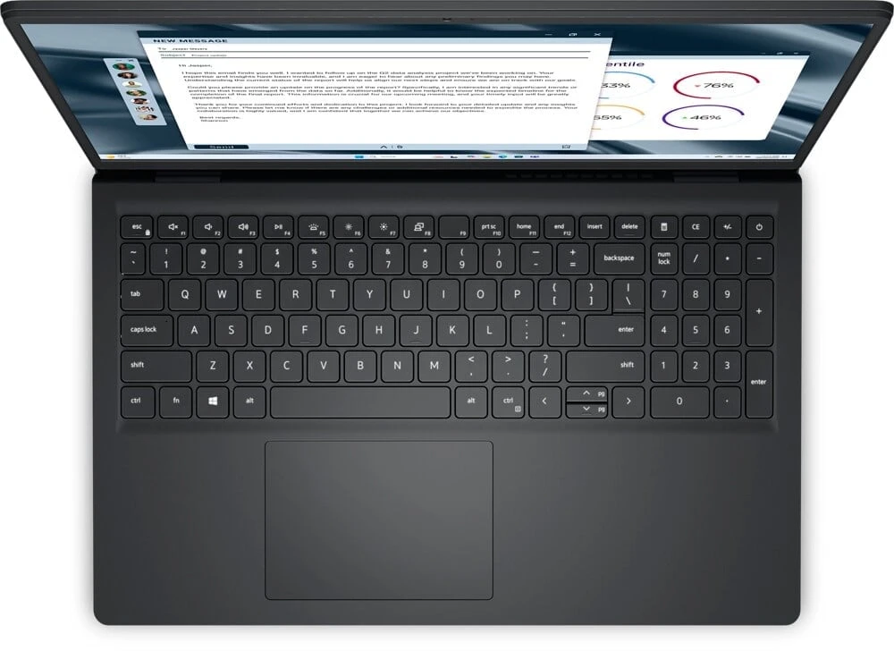 Nešiojamas kompiuteris Dell Pro 15 Essential PV15255 su AMD Ryzen 5 7520U, 8 GB RAM, 512 GB SSD, 15,6