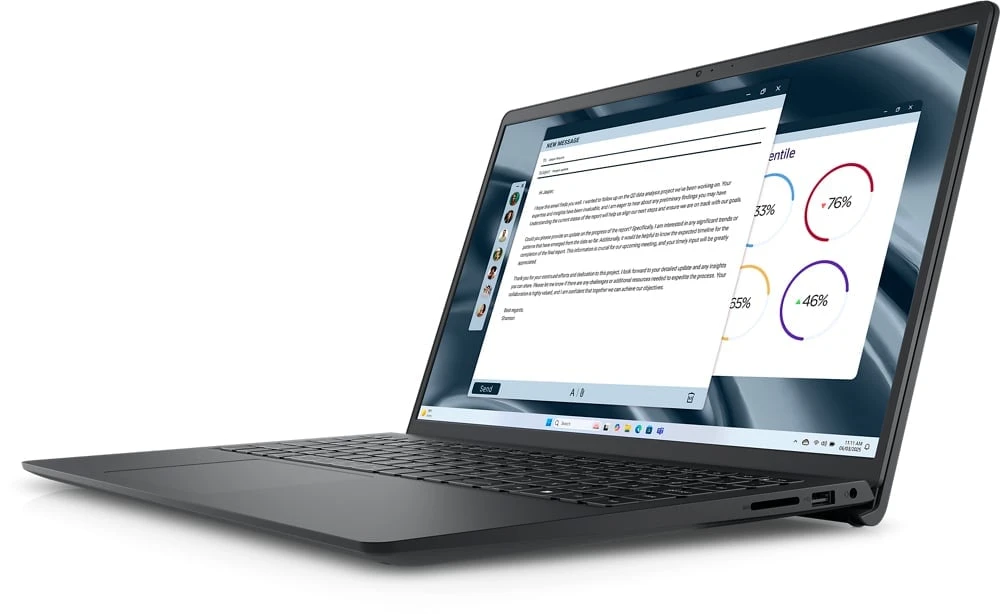 Nešiojamas kompiuteris Dell Pro 15 Essential PV15255 su AMD Ryzen 5 7520U, 8 GB RAM, 512 GB SSD, 15,6