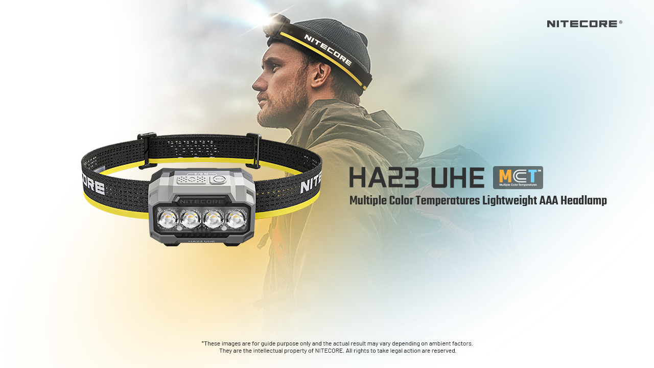Nitecore HA23 UHE Prožektorius ant galvos, 600 lm, 132 m, 3 spalvų temperatūros, 3 × AAA, IP68 aprašymas - Prekės nuotrauka