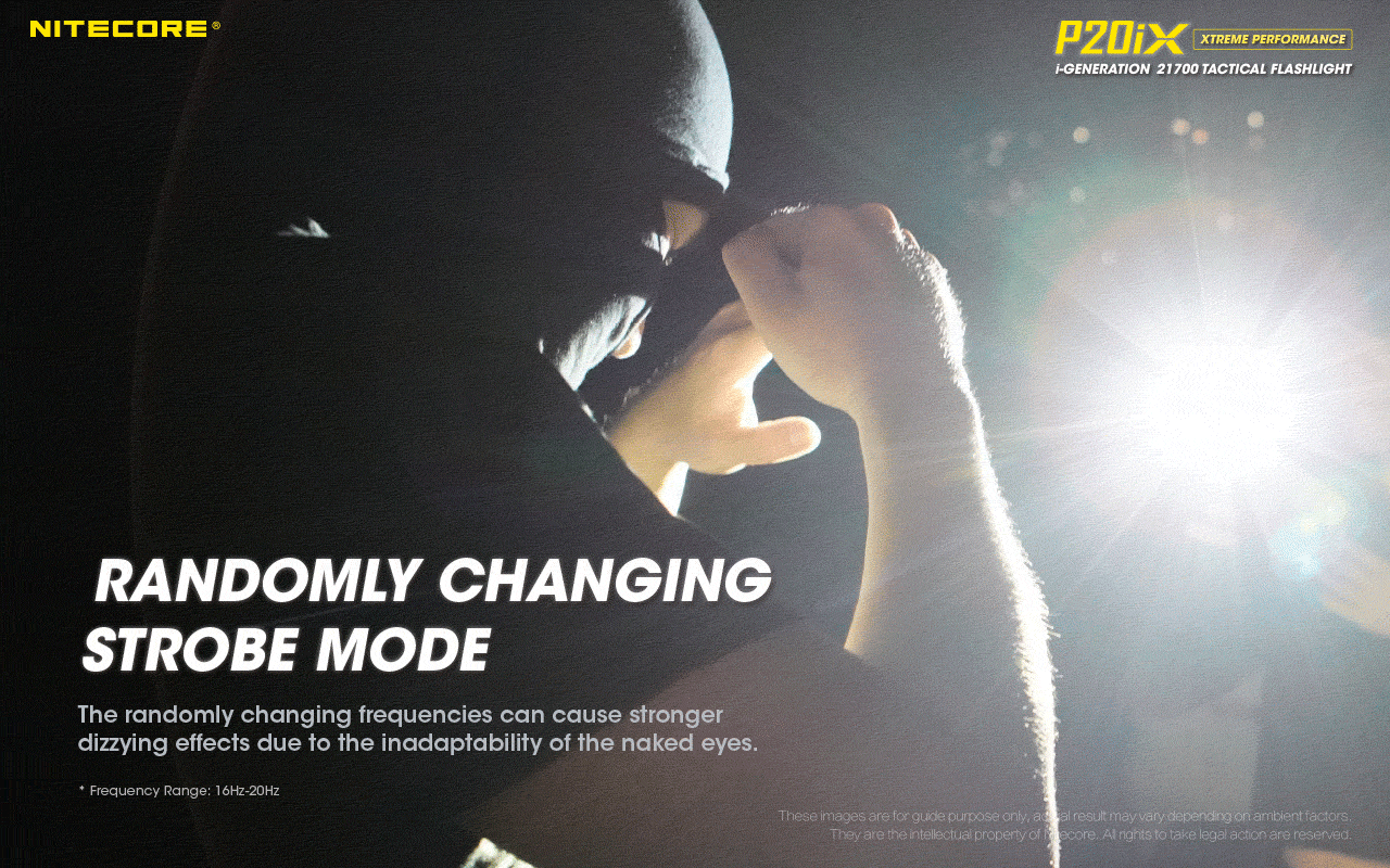 Nitecore P20iX Taktinis žibintuvėlis, 4000 lm, iki 221 m, 5000 mAh, USB-C, IP68 aprašymas - Prekės nuotrauka
