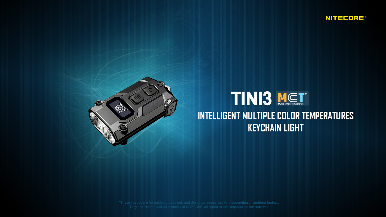 Nitecore TINI3 Žibintuvėlis-raktų pakabukas, 600 lm, 90 m, OLED ekranas, 330 mAh, USB-C, IP54, juodos spalvos aprašymas - Prekės nuotrauka