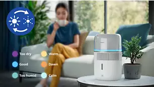 Oro drėkintuvas Philips HU5710/00, Baltas aprašymas - Prekės nuotrauka