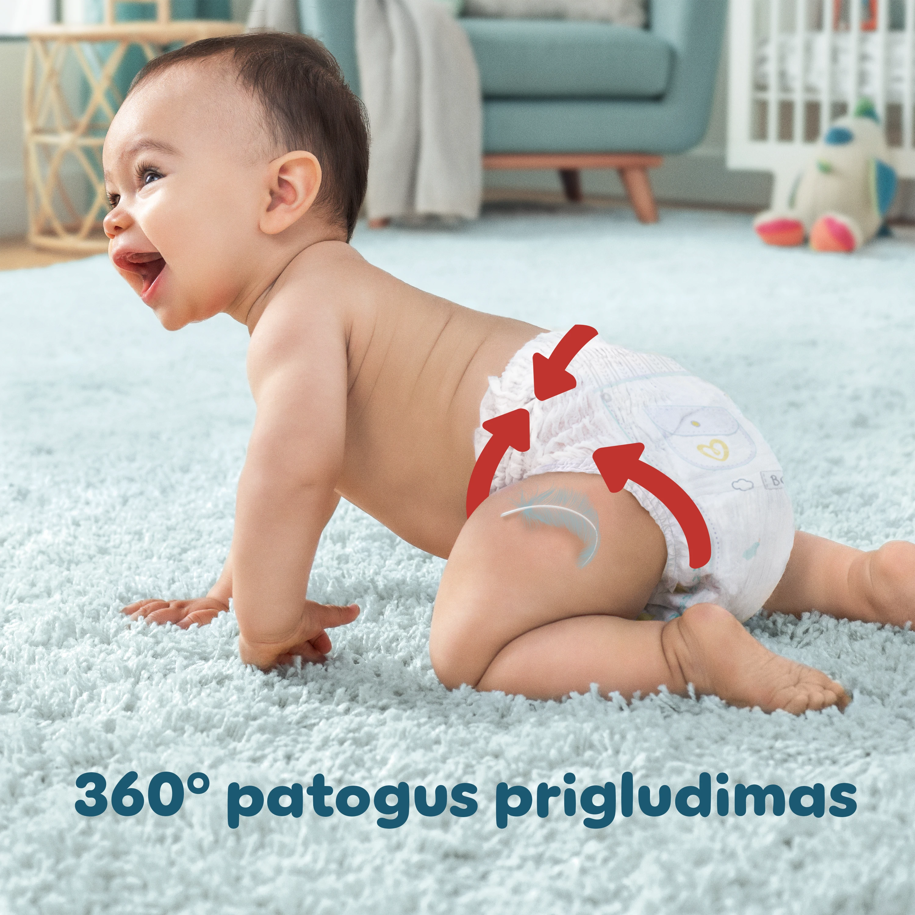 Pampers Premium Care sauskelnės-kelnaitės, 5 Dydis, 102 vnt., 12–17 kg aprašymas - Prekės nuotrauka