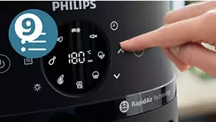 Philips 2000 serijos 6,2 l oro gruzdintuvė, sidabrinės spalvos (NA231/00) aprašymas - Prekės nuotrauka