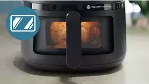 Philips 2000 serijos 6,2 l oro gruzdintuvė, sidabrinės spalvos (NA231/00) aprašymas - Prekės nuotrauka