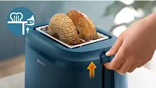 Skrudintuvas Philips 3000 Serija, HD2511/70, 8 nustatymai, 2 angos, bandelių šildymas aprašymas - Prekės nuotrauka