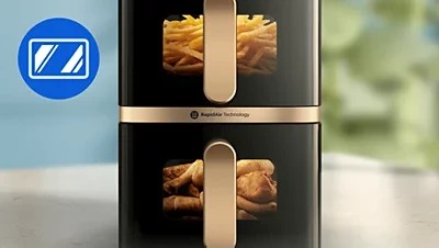 Karšto oro gruzdintuvė Philips 4000 ser. „Airfryer“ su 2 krepšeliais, 2750 W (Pažeista pakuotė) aprašymas - Prekės nuotrauka