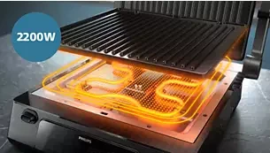 Kontaktinis grilis Philips 7000 serija HD6307/70 aprašymas - Prekės nuotrauka