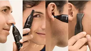 Nosies, ausų plaukų, antakių ir koreg. kirptuvas Philips Nose Trimmer Series 5000 NT5650/16 aprašymas - Prekės nuotrauka