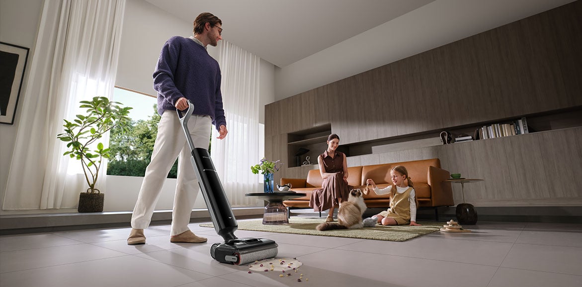 Plaunantis belaidis dulkių siurblys Dreame G12 Dual 5-in-1, 28.000 Pa, juodos spalvos aprašymas - Prekės nuotrauka