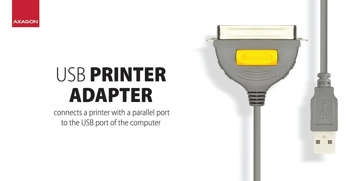 Printerio adapteris Axagon RQADP1P36 USB aprašymas - Prekės nuotrauka