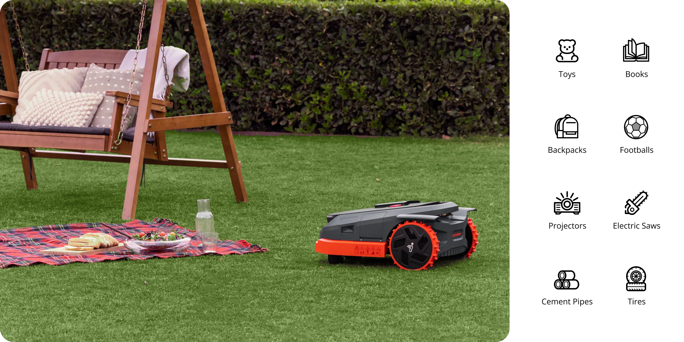 Segway belaidis vejos robotas Navimow X350E (Nemokamas pristatymas) aprašymas - Prekės nuotrauka Segway belaidis vejos robotas Navimow X350E (Nemokamas pristatymas) aprašymas - Prekės nuotrauka