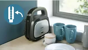 Sumuštinių keptuvė Philips 5000 Series HD2350/80, Juoda aprašymas - Prekės nuotrauka