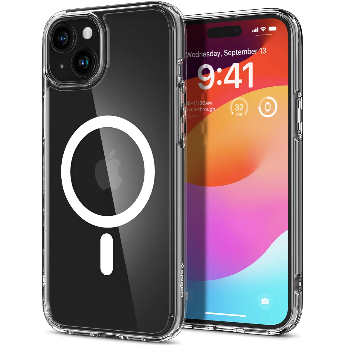 Telefono dėklas Spigen Crystal Hybrid MagSafe, skirtas Apple iPhone 15 Plus aprašymas - Prekės nuotrauka
