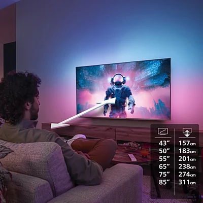 Televizorius Philips 55PUS7810/12 | 55 | Smart TV | TITAN OS | UHD | Juodas aprašymas - Prekės nuotrauka