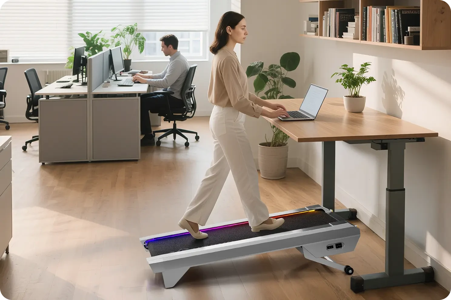 UREVO CyberPad for Office išmanusis bėgimo takelis, pilkas aprašymas - Prekės nuotrauka