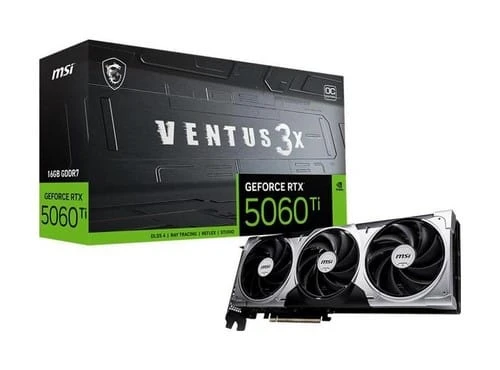 Vaizdo plokštė MSI GeForce RTX™ 5060 Ti 16G VENTUS 3X OC aprašymas - Prekės nuotrauka