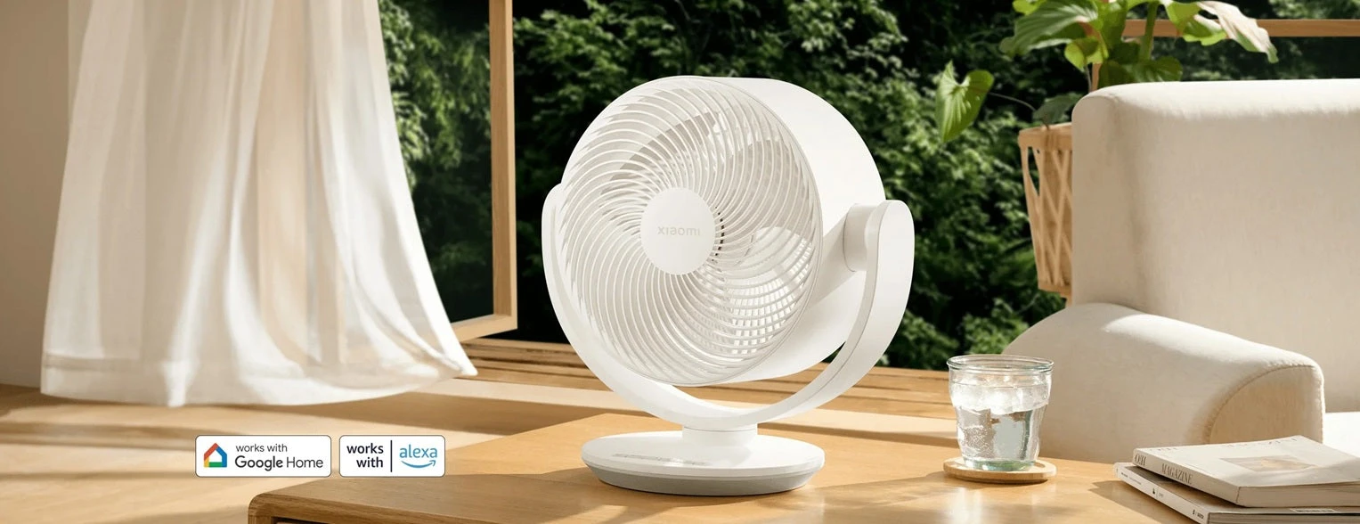 Ventiliatorius Xiaomi Smart Desktop Air Circulation Fan, 20 cm, 18 W aprašymas - Prekės nuotrauka