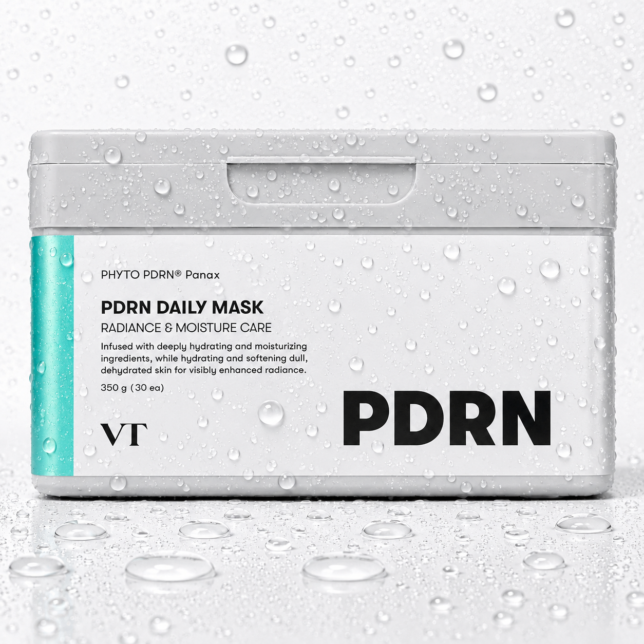 VT Cosmetics PDRN Daily Mask lakštinės veido kaukės su PDRN, 350 g/30 vnt aprašymas - Prekės nuotrauka