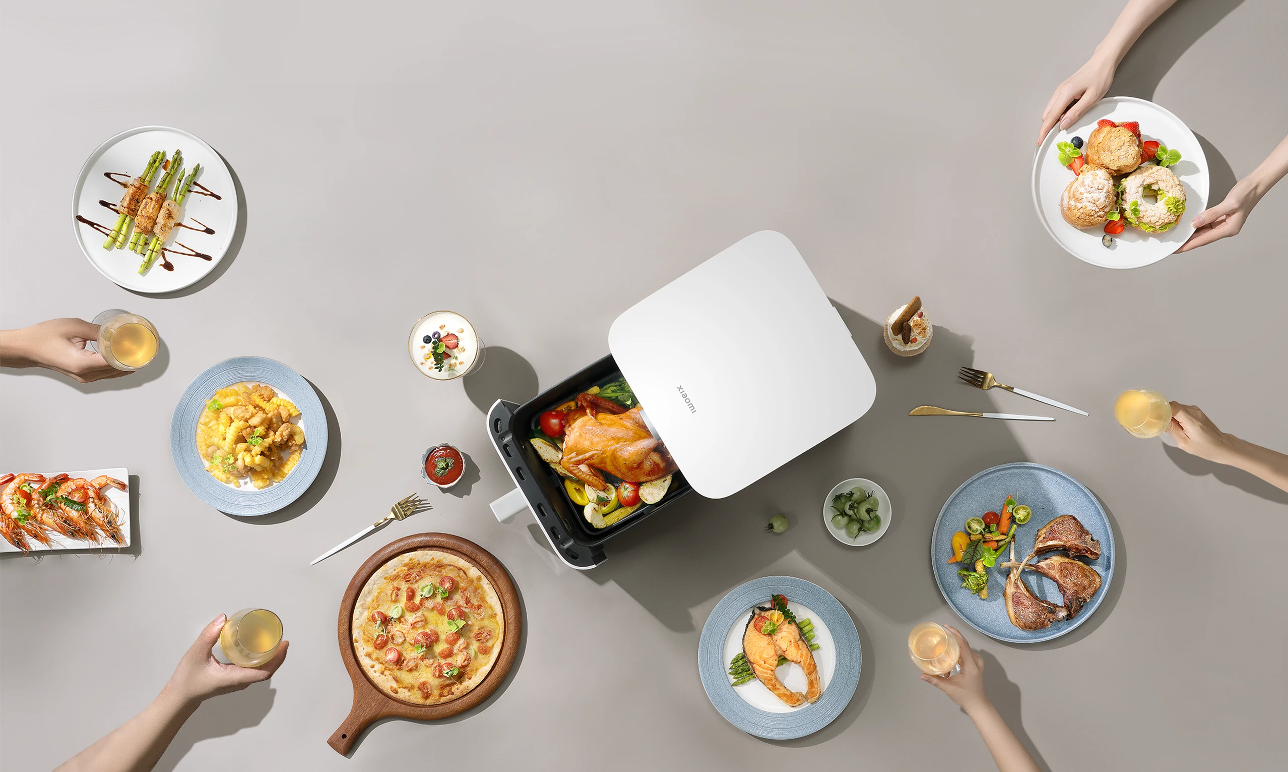 Xiaomi Gruzdintuvė Smart Air Fryer 6.5 L, Balta aprašymas - Prekės nuotrauka