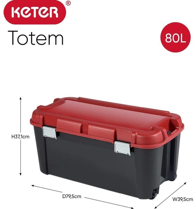 Keter Dėžutė su dangteliu Totem 80L 79,5x39,5x (Ekspozicinė prekė)