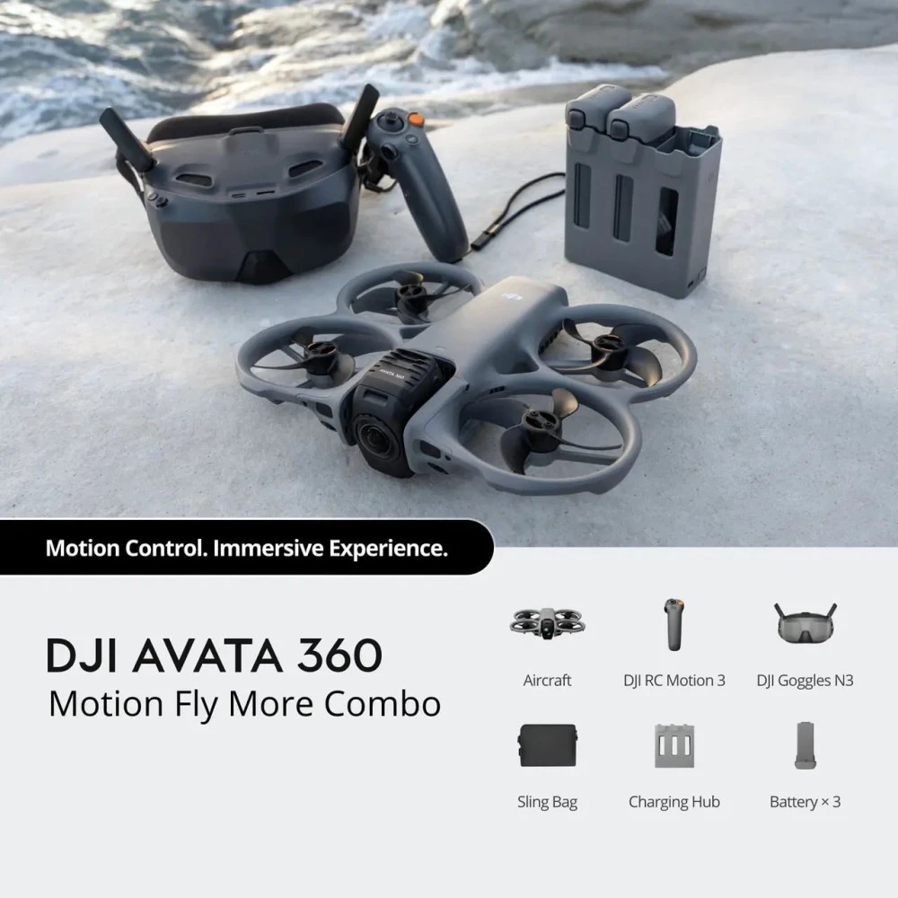 DJI Avata 360 Fly More Combo dronas (su DJI Goggles N3 akiniais)