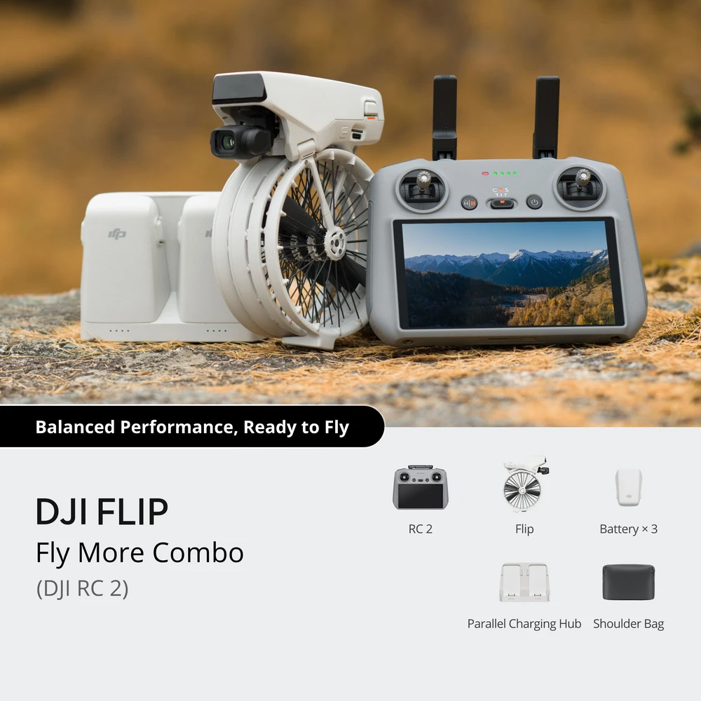Dronas DJI Flip Fly More Combo RC2