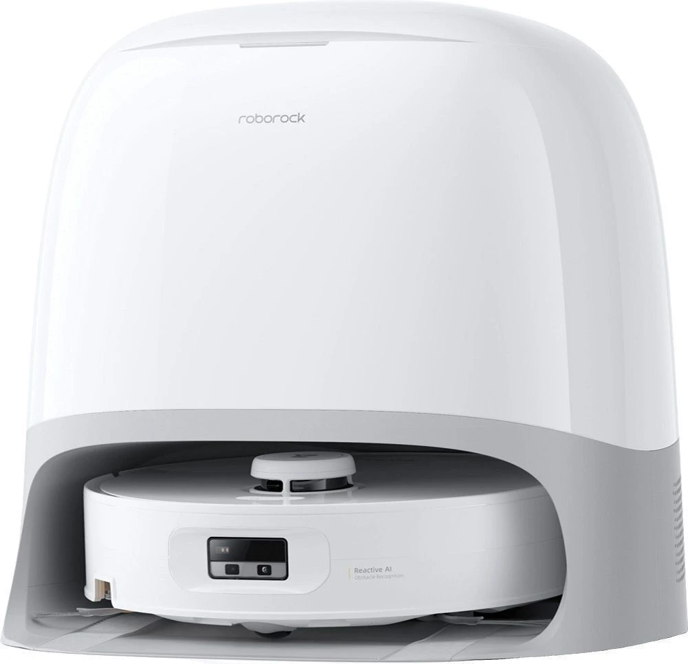 Dulkių siurblys - robotas  Roborock Qrevo Curv 2 Flow, baltos spalvos