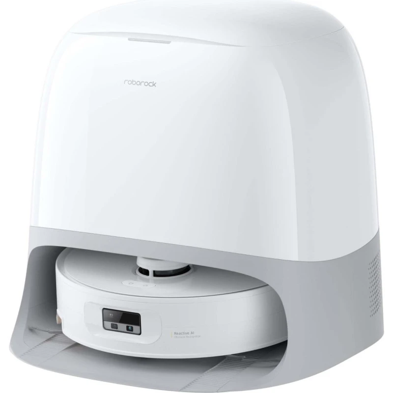 Dulkių siurblys - robotas  Roborock Qrevo Curv 2 Flow, baltos spalvos