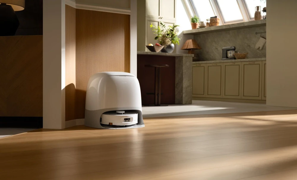 Dulkių siurblys - robotas  Roborock Qrevo Curv 2 Flow, baltos spalvos