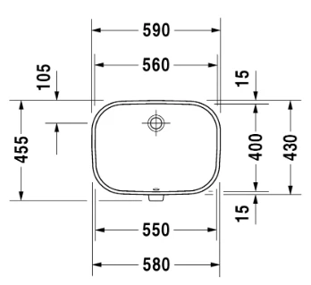 Duravit D-Code praustuvas 59cm (0338560000) (Pažeista pakuotė)