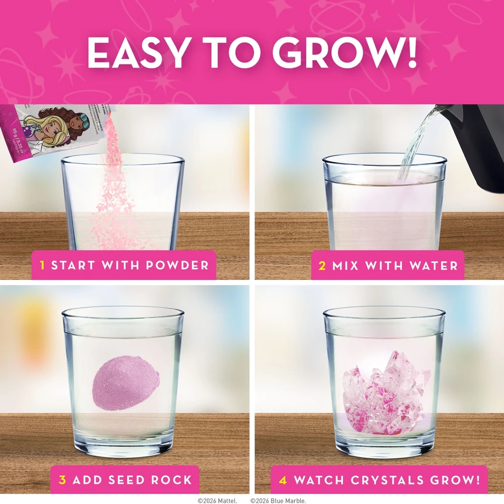 Edukacinis kristalų auginimo rinkinys Barbie Crystal Growing Kit, RTBBCRYSTAL
