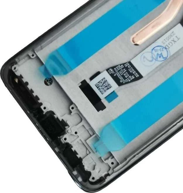 Ekranas su rėmeliu GregooLCD, skirtas Xiaomi Redmi Note 8 Pro, juodos spalvos