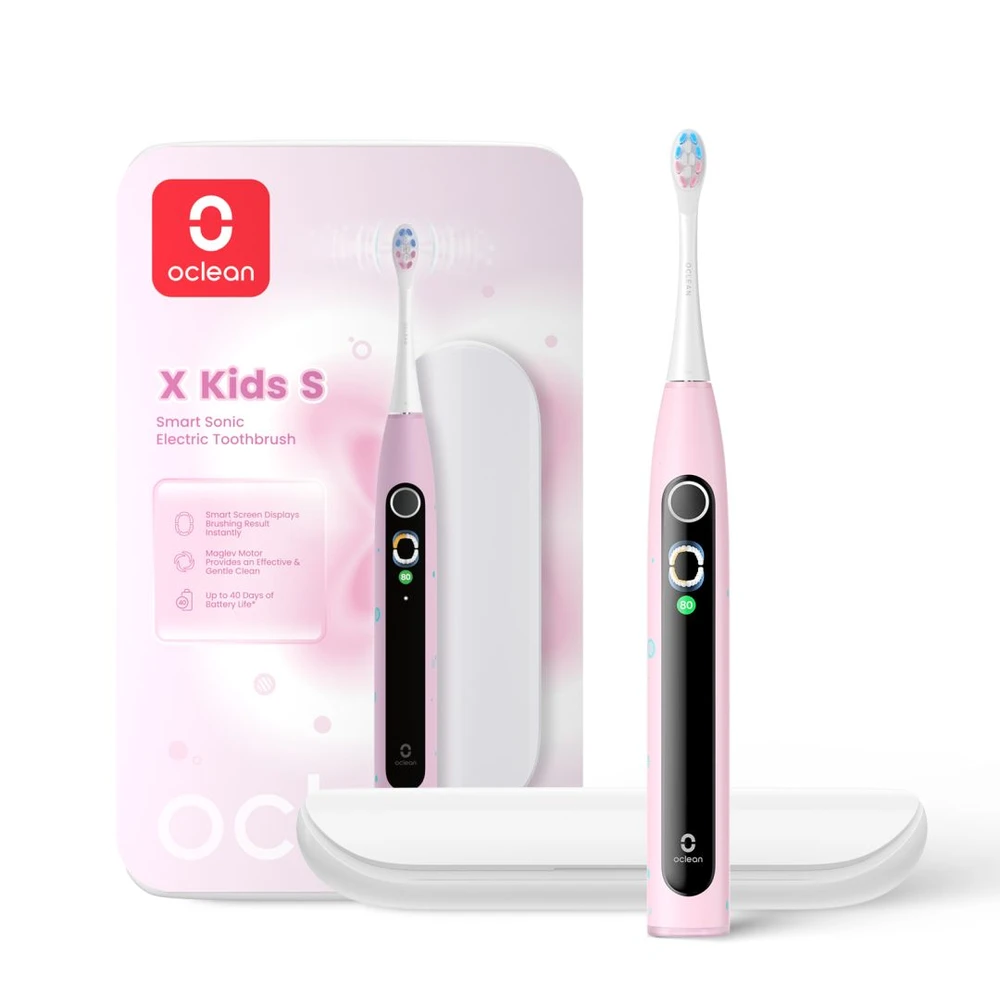 Elektrinis dantų šepetėlis vaikams Oclean X Kids S, rožinės spalvos