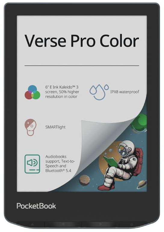 Elektroninė skaityklė PocketBook Verse Pro Color 16GB Wi-Fi Stormy Sea (PB634K3-1-WW)
