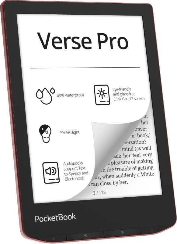 Elektroninė skaityklė Pocketbook Verse Pro 6" 16GB Passion Red (PB634-3-WW-B), Raudona
