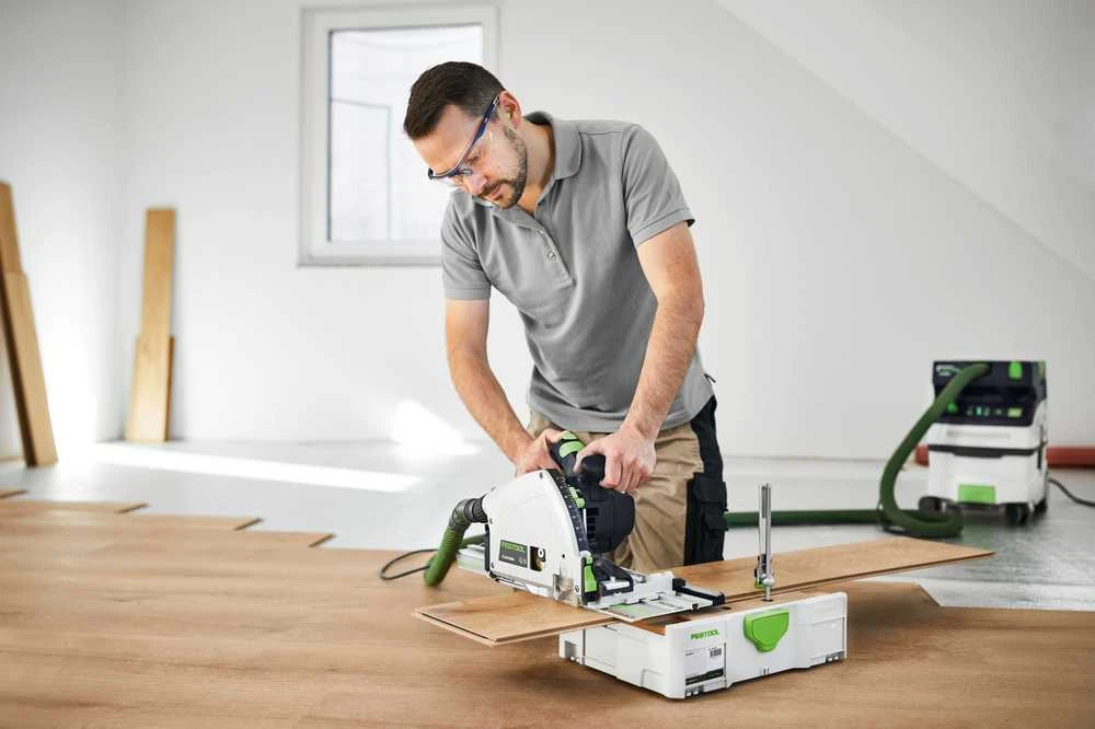 Įgilinamasis diskinis pjūklas Festool TS 60 KEBQ-PLUS + FS 1400/2 liniuotė