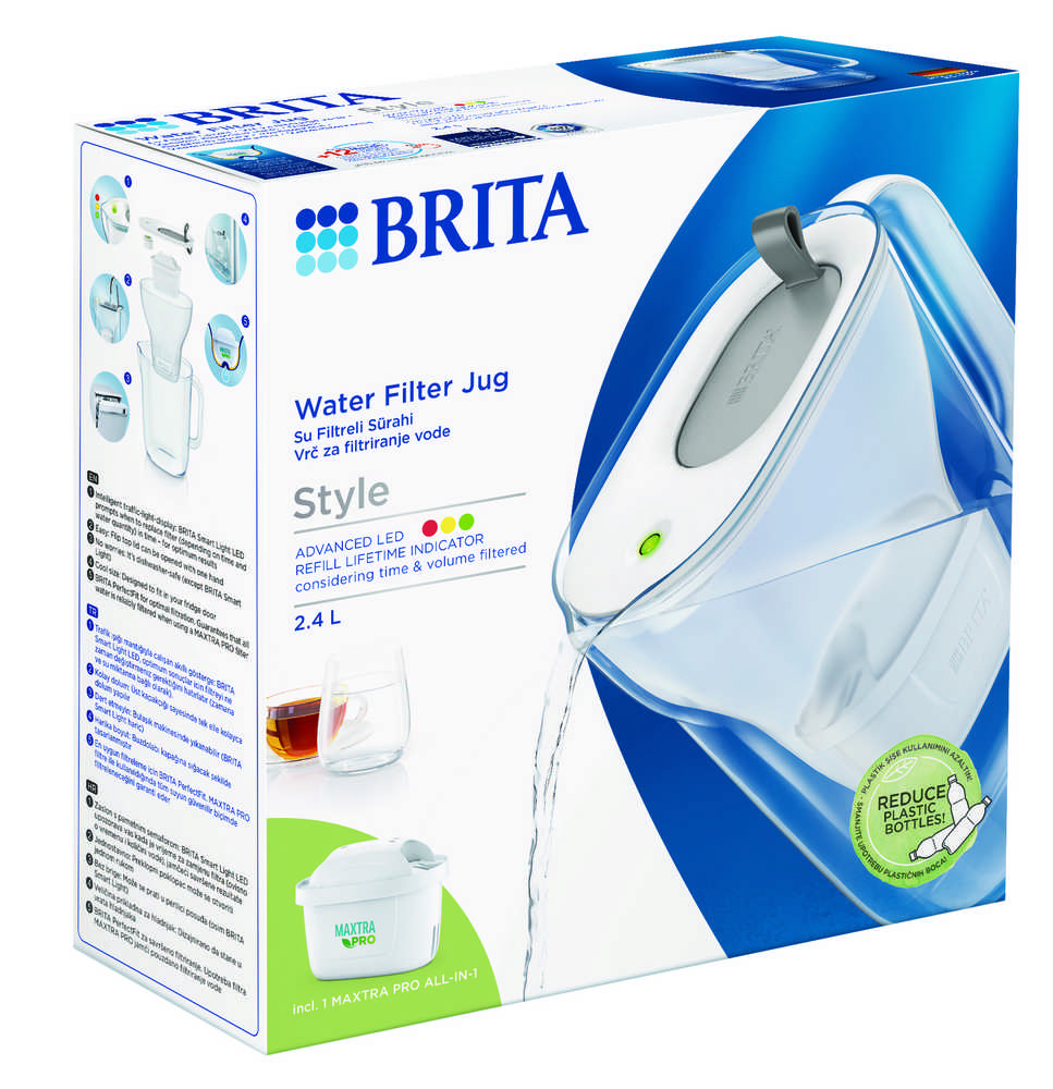 Filtravimo indas BRITA STYLE 2.4 l, MXpro pilkas