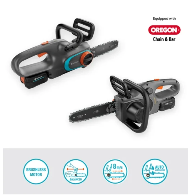 Gardena Akumuliatorinis grandininis pjūklas PowerSaw 250/18V P4A, paruoštas naudojimui rinkinys | 14790-20