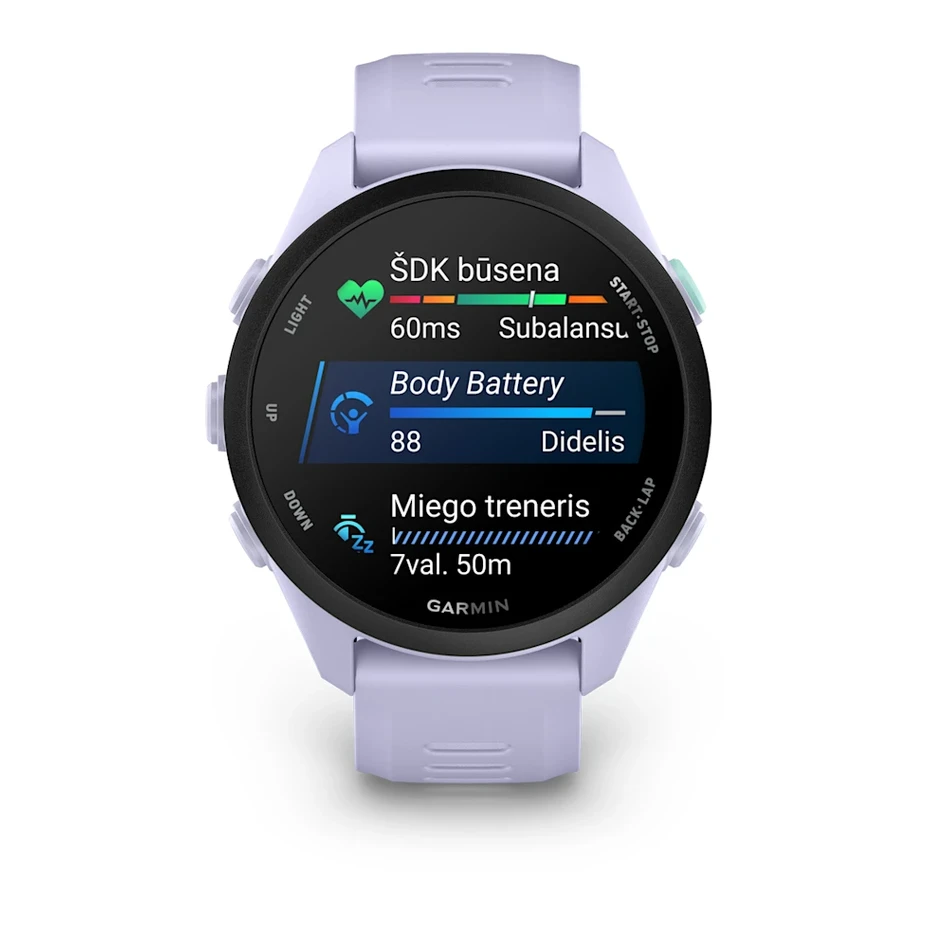 „Garmin Forerunner 70“ išmanusis laikrodis, levandų spalvos
