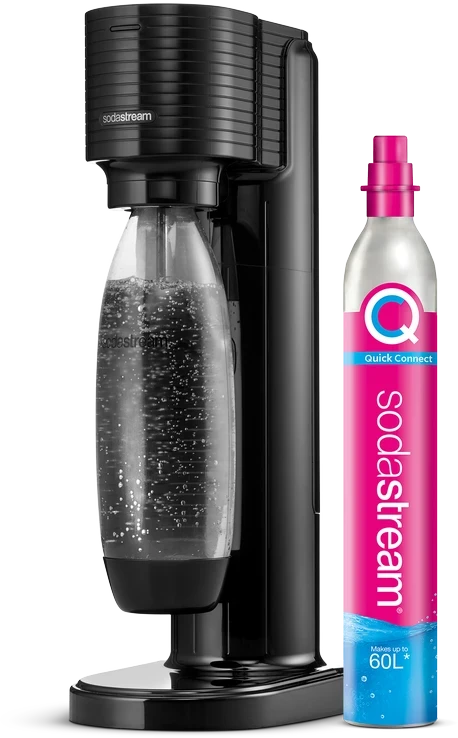 Gazuotų gėrimų gaminimo aparatas SodaStream Gaia, juodos spalvos