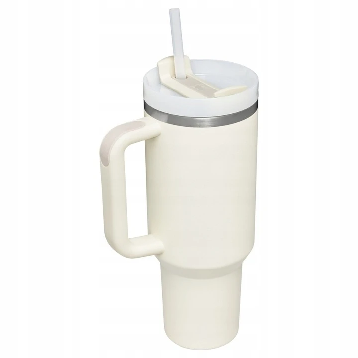 Gertuvė Stanley The Quencher H2.0 Flowstate™ Tumbler | 1,18 L | Kreminė | Su šiaudeliu
