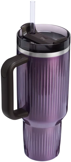 Gertuvė Stanley The Quencher H2.0 Fluted Tumbler | 1,18 L | Violetinė | Su šiaudeliu