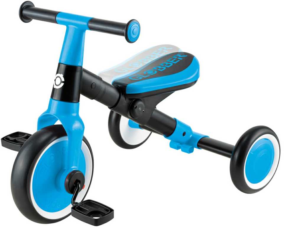 GLOBBER mokomasis triratukas Learning Trike 2-in-1, spalva: mėlyna