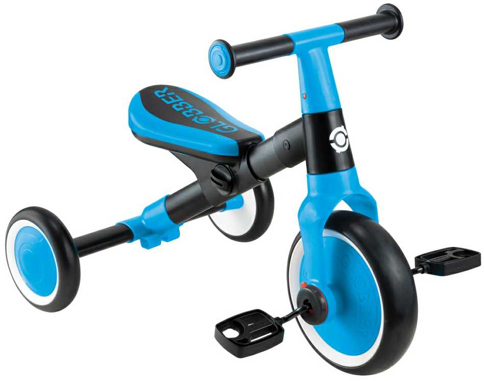 GLOBBER mokomasis triratukas Learning Trike 2-in-1, spalva: mėlyna