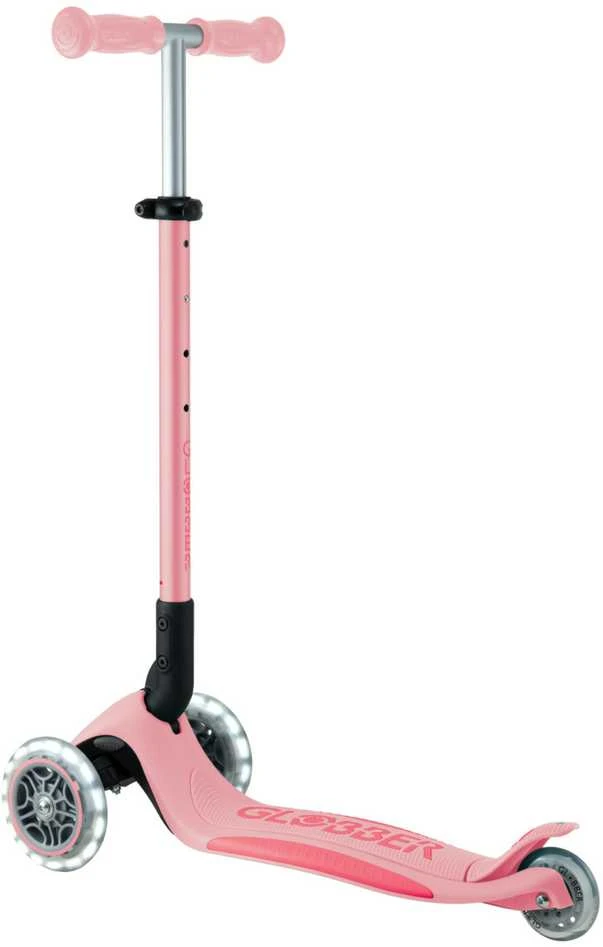 GLOBBER paspirtukas Elite Lights, spalva: pastelinė rožinė