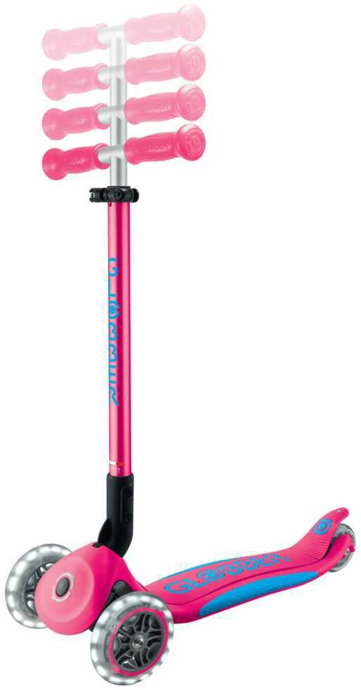 GLOBBER paspirtukas Elite Lights, spalva: fuksijos