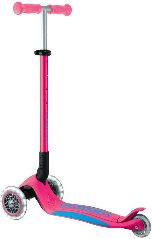 GLOBBER paspirtukas Elite Lights, spalva: fuksijos