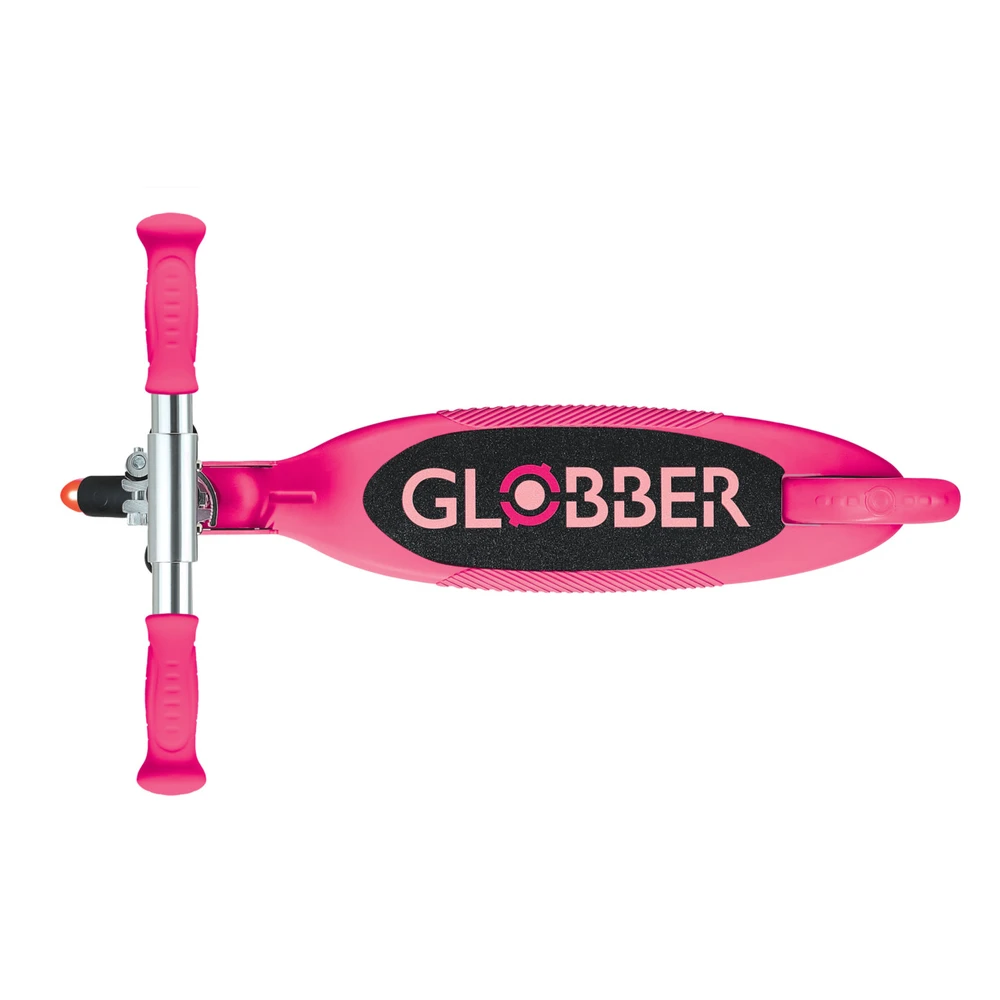 Paspirtukas GLOBBER Flow Foldable Junior, su šviečiančiais ratukais, rožinis (870-110)